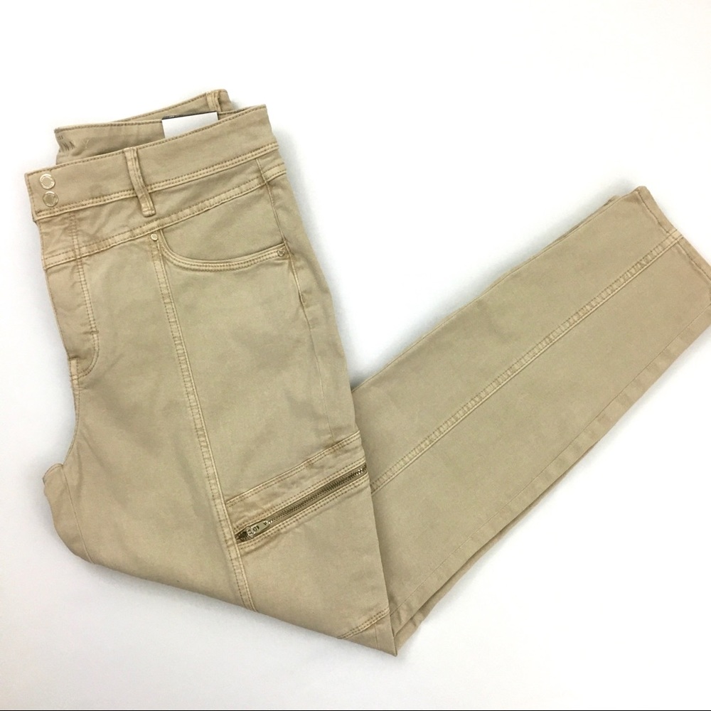 WHBM High-Rise Skinny Ankle Cargo Jeans